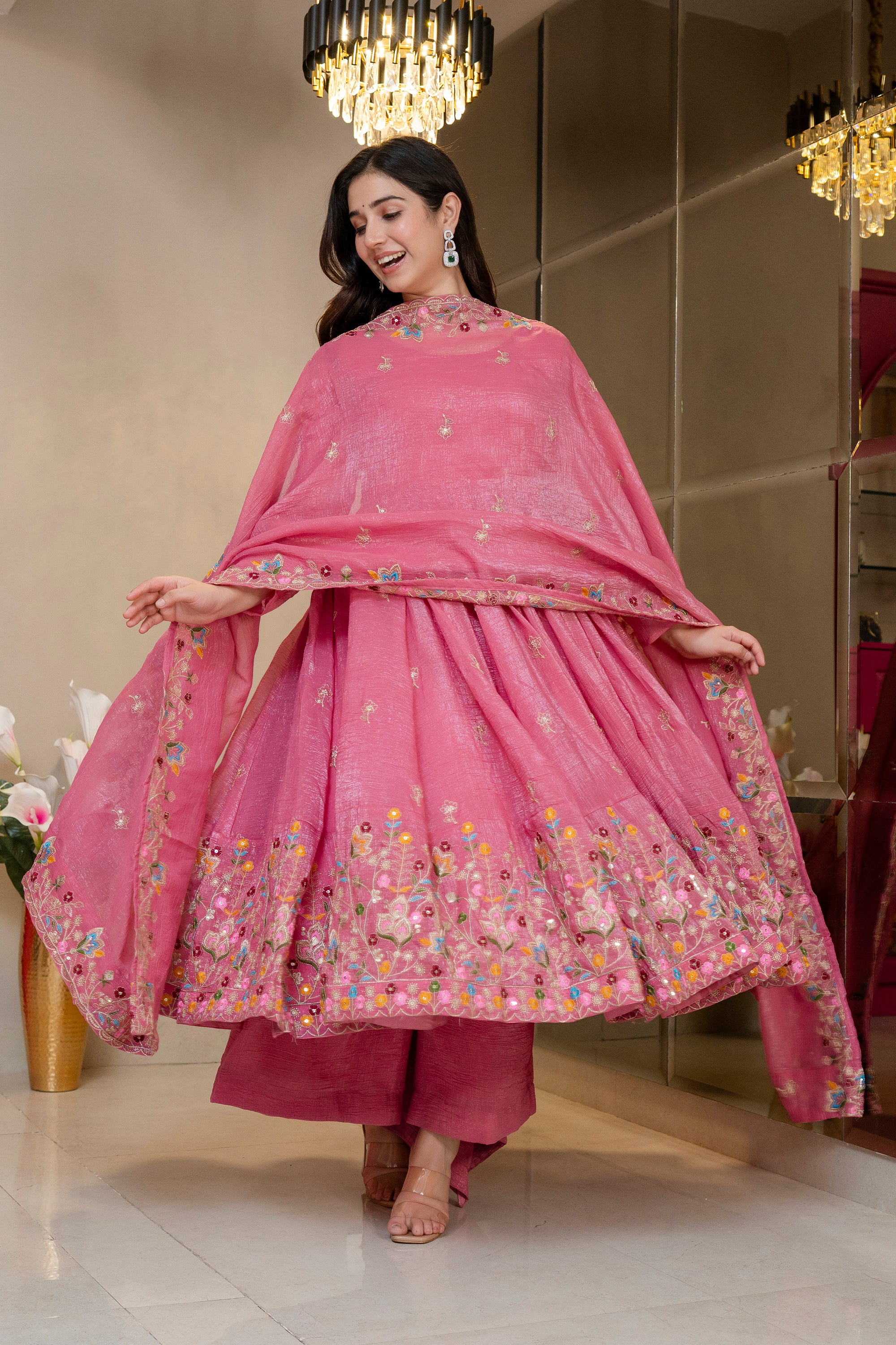 Festive Special Flared Anarkali Suit Set