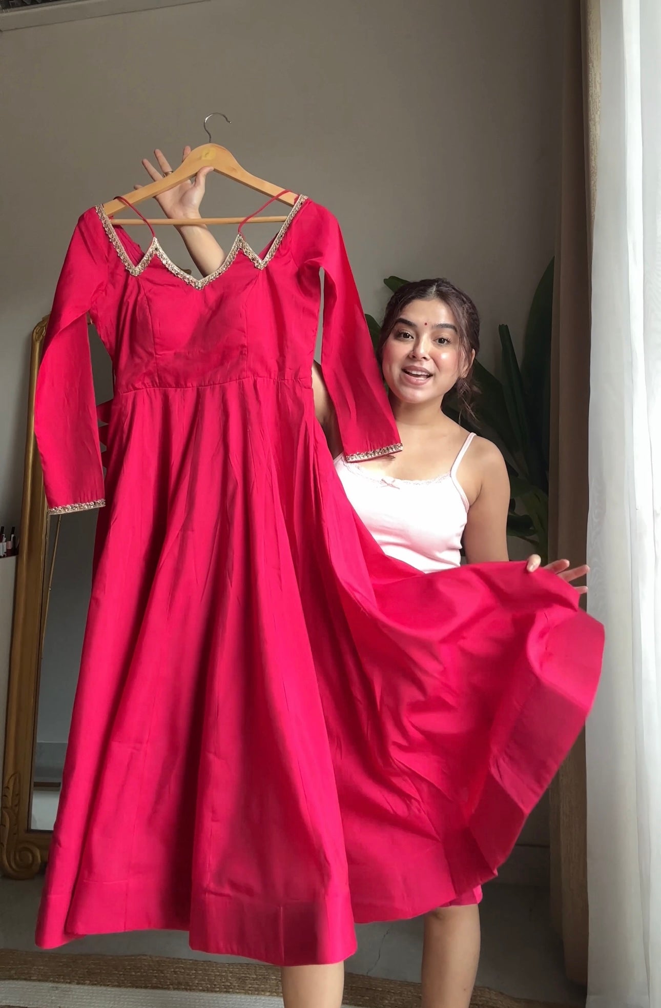 Neha Dark Pink Premium Anarkali Suit Set