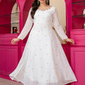 Traditional White Premium Quality Anarkali Suit Set