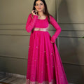Premium Bandhej Heavy Traditional Koti Anarkali Suit Set