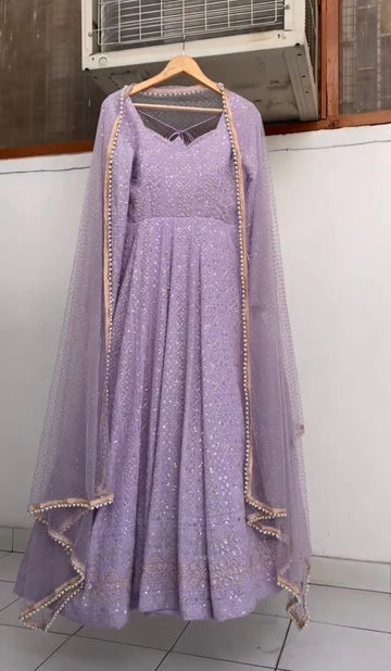 Elegant Wedding Wear Heavy Embroidered Anarkali Suit